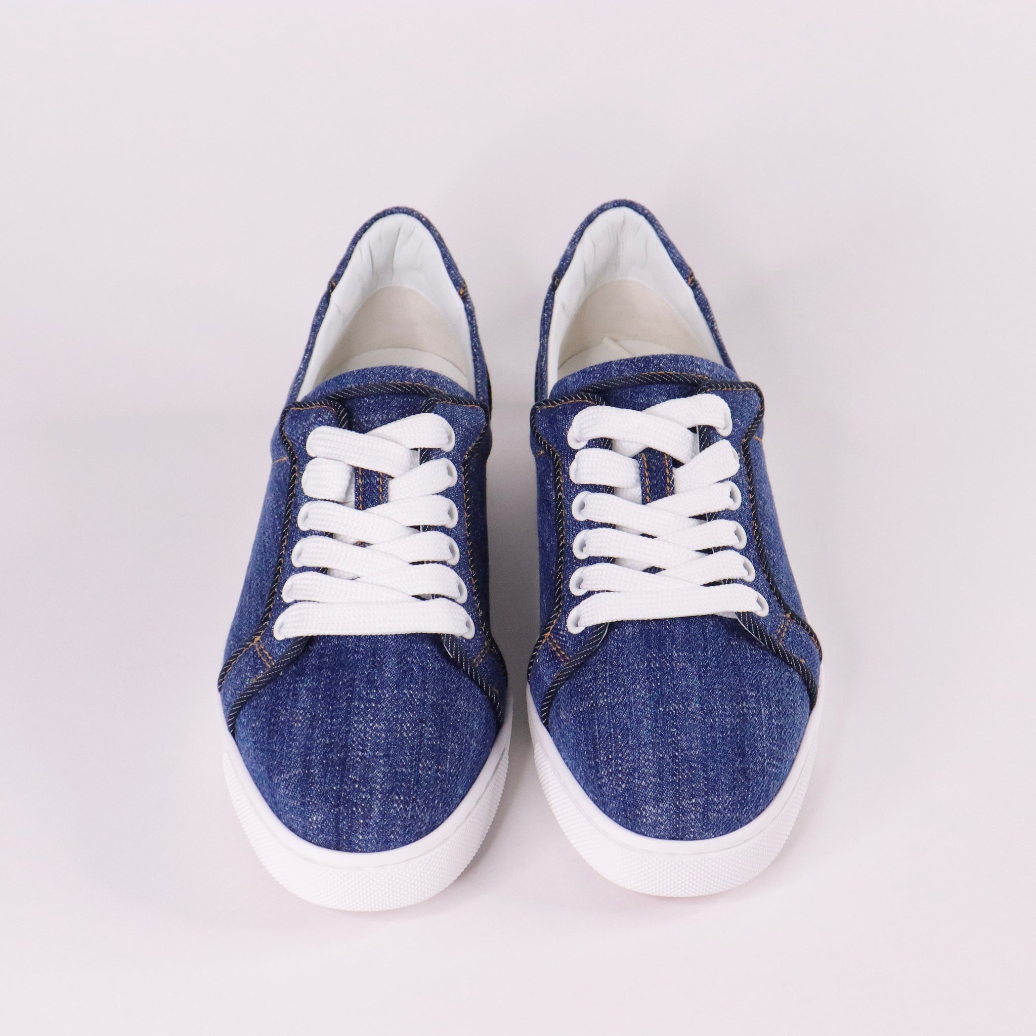 LOUIS VUITTON LV TRAINERS / SNEAKERS DENIM BLUE & WHITE | UNBOXING, REVIEW  & TRY ON - YouTube